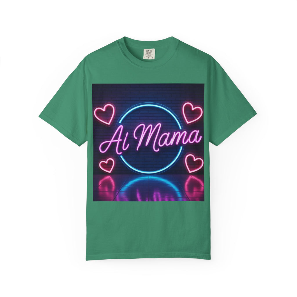 AI MAMA “Electric Love Loop” Unisex Garment-Dyed T-shirt