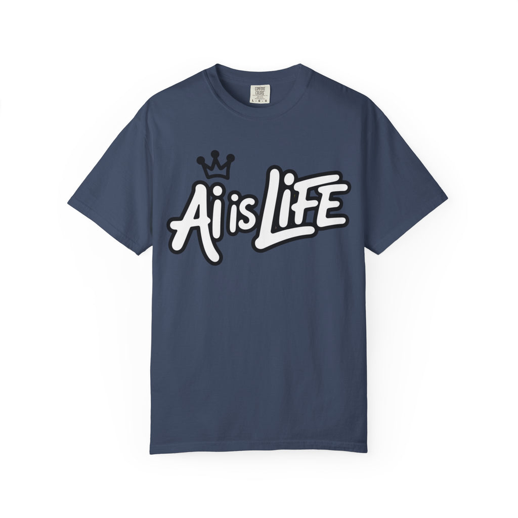Ai is Life  "Crown Circuit" Unisex Garment-Dyed T-shirt