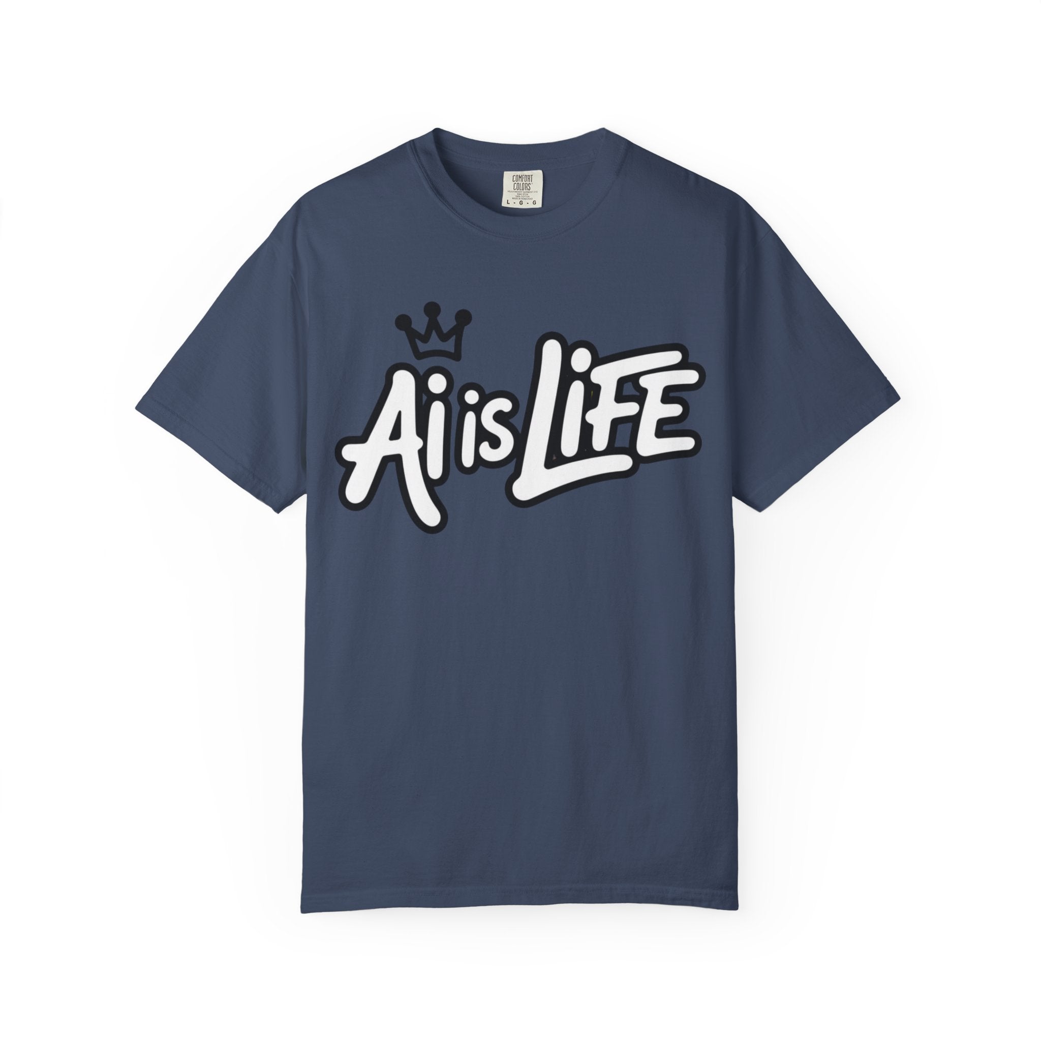 Ai is Life  "Crown Circuit" Unisex Garment-Dyed T-shirt