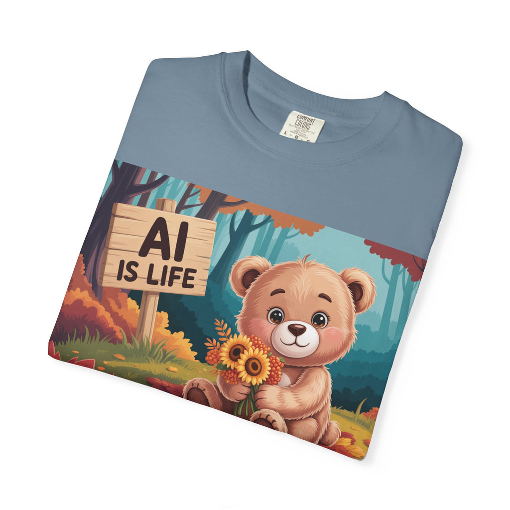 AI IS LIFE  " Cuddle Code "  Unisex Garment-Dyed T-shirt