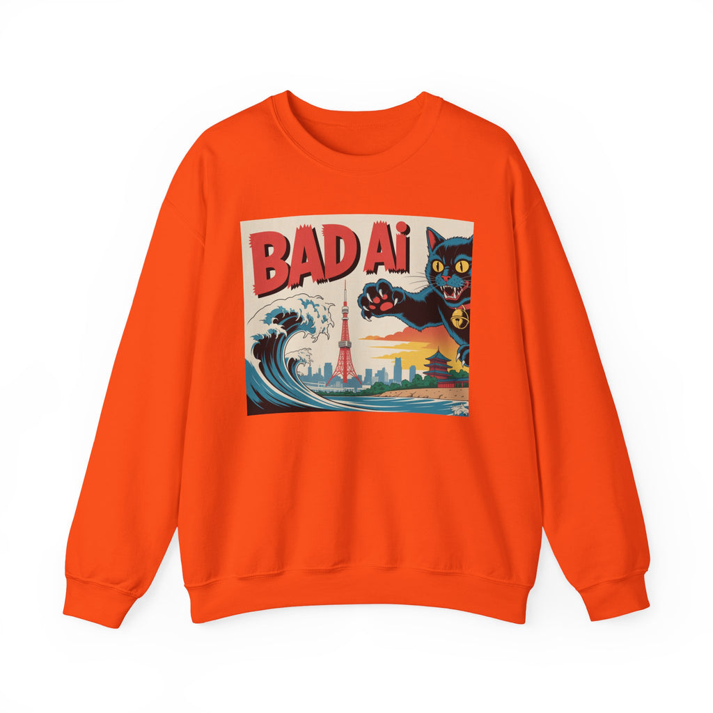 BAD AI  "Kaiju Kitty"  Unisex Heavy Blend™ Crewneck Sweatshirt