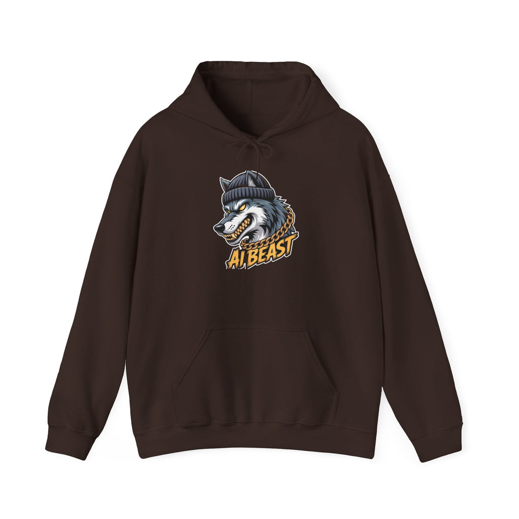 AI BEAST  "Wolf Byte Syndicate" Unisex Heavy Blend™ Hooded Sweatshirt