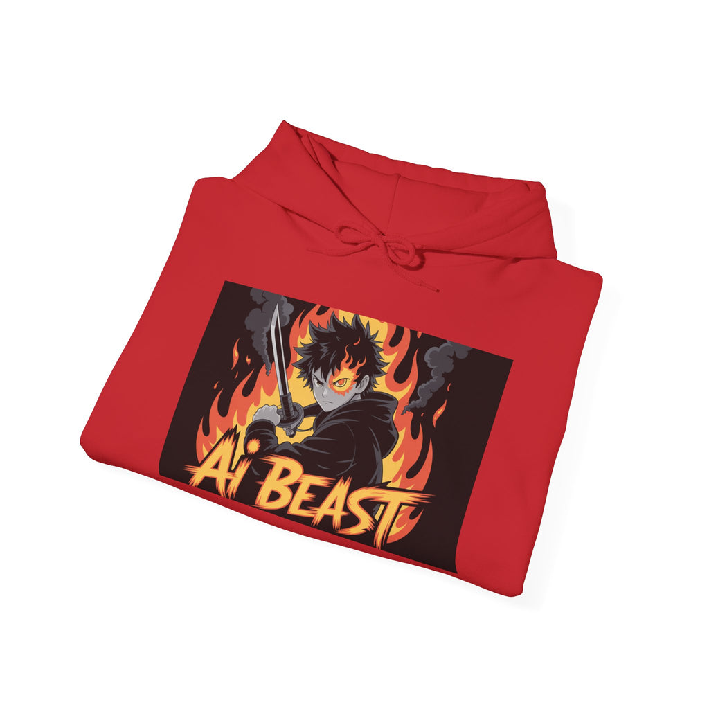 AI  BEAST  " Warrior.exe "  Unisex Heavy Blend™ Hooded Sweatshirt