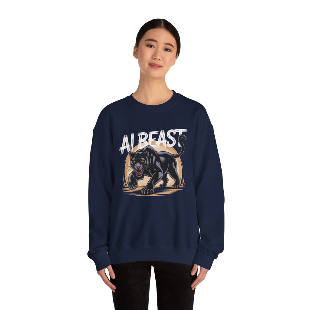 AI BEAST "Midnight Matrix" Unisex Heavy Blend™ Crewneck Sweatshirt