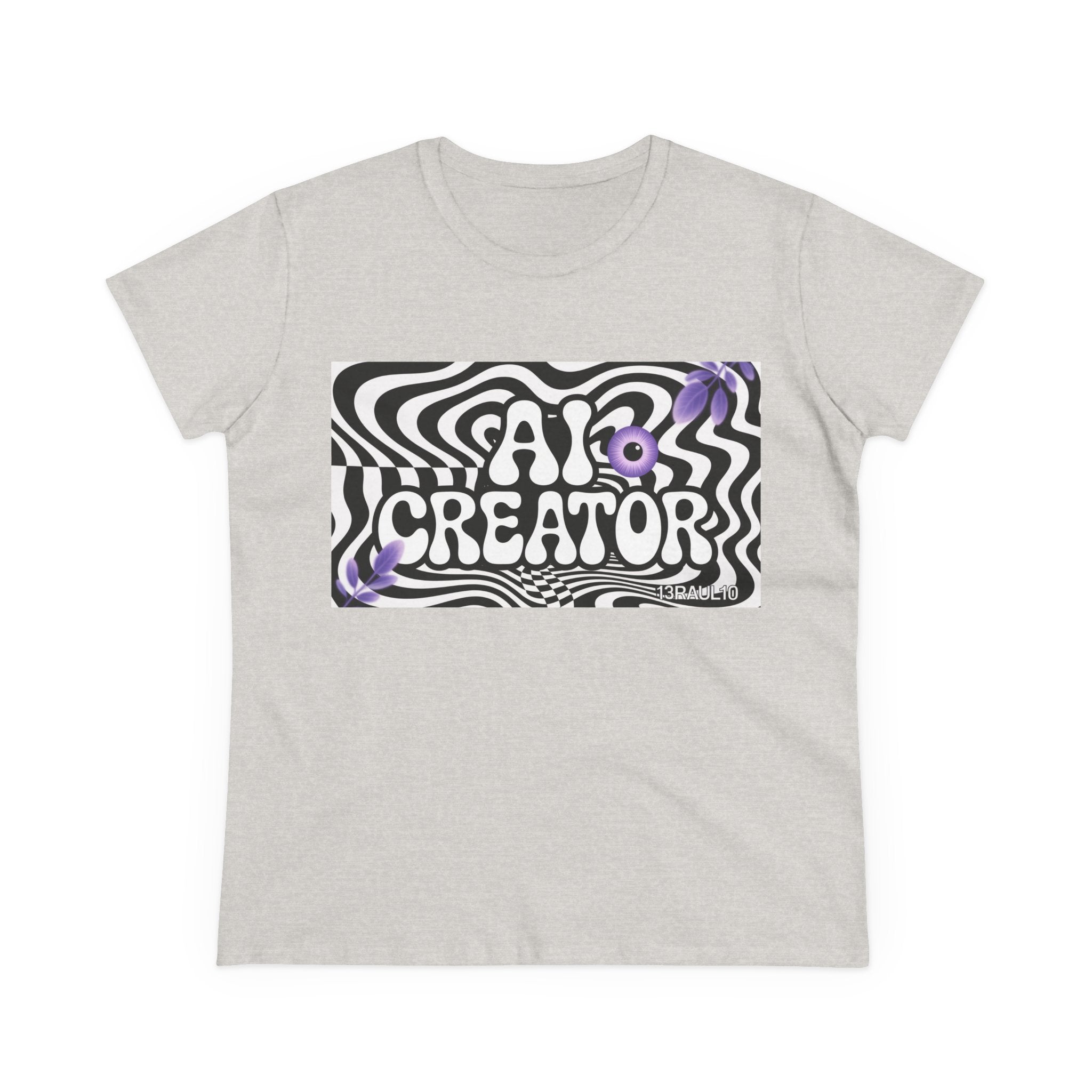 AI Creator  "Optic Loop" Women's Midweight Cotton Tee