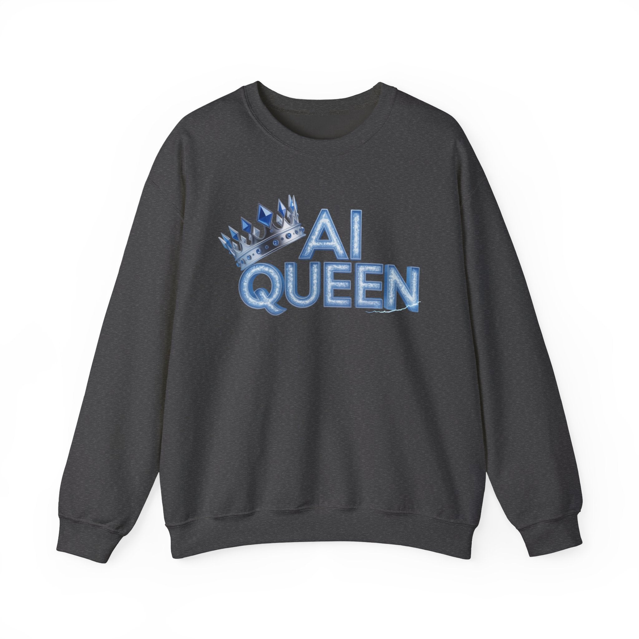AI Queen "Frost Crown Frequency" Unisex Heavy Blend™ Crewneck Sweatshirt
