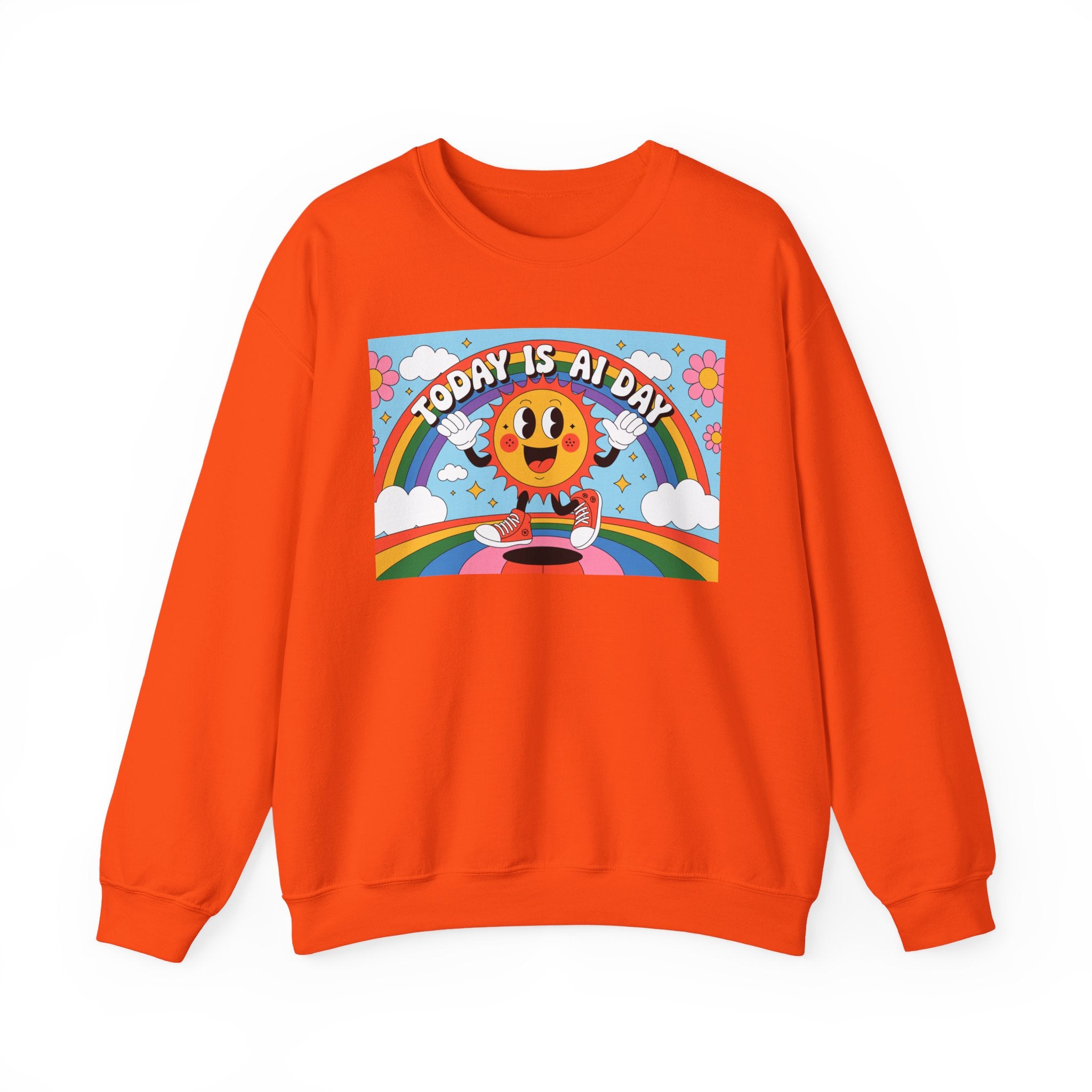 Today Is AI Day  "Sunshine Circuit" Unisex Heavy Blend™ Crewneck Sweatshirt