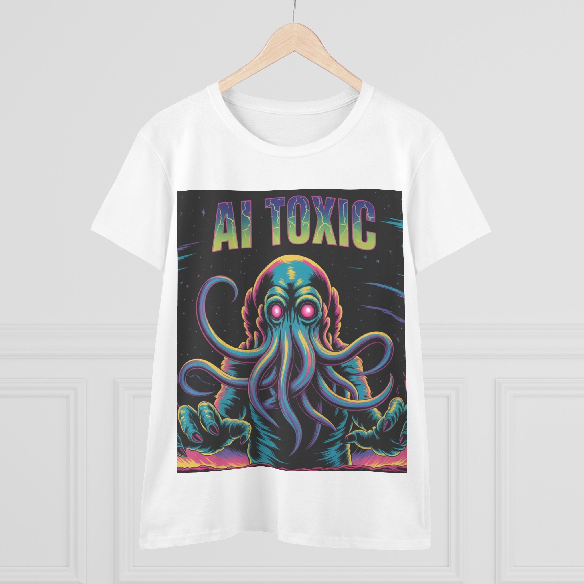 AI TOXIC  "Data Overlord" Women's Midweight Cotton Tee