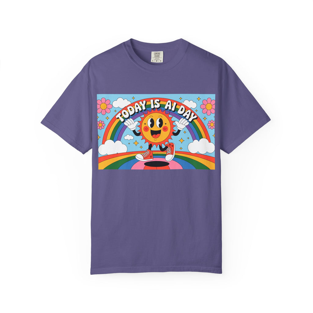 Today Is AI Day  "Sunshine Circuit" Unisex Garment-Dyed T-shirt