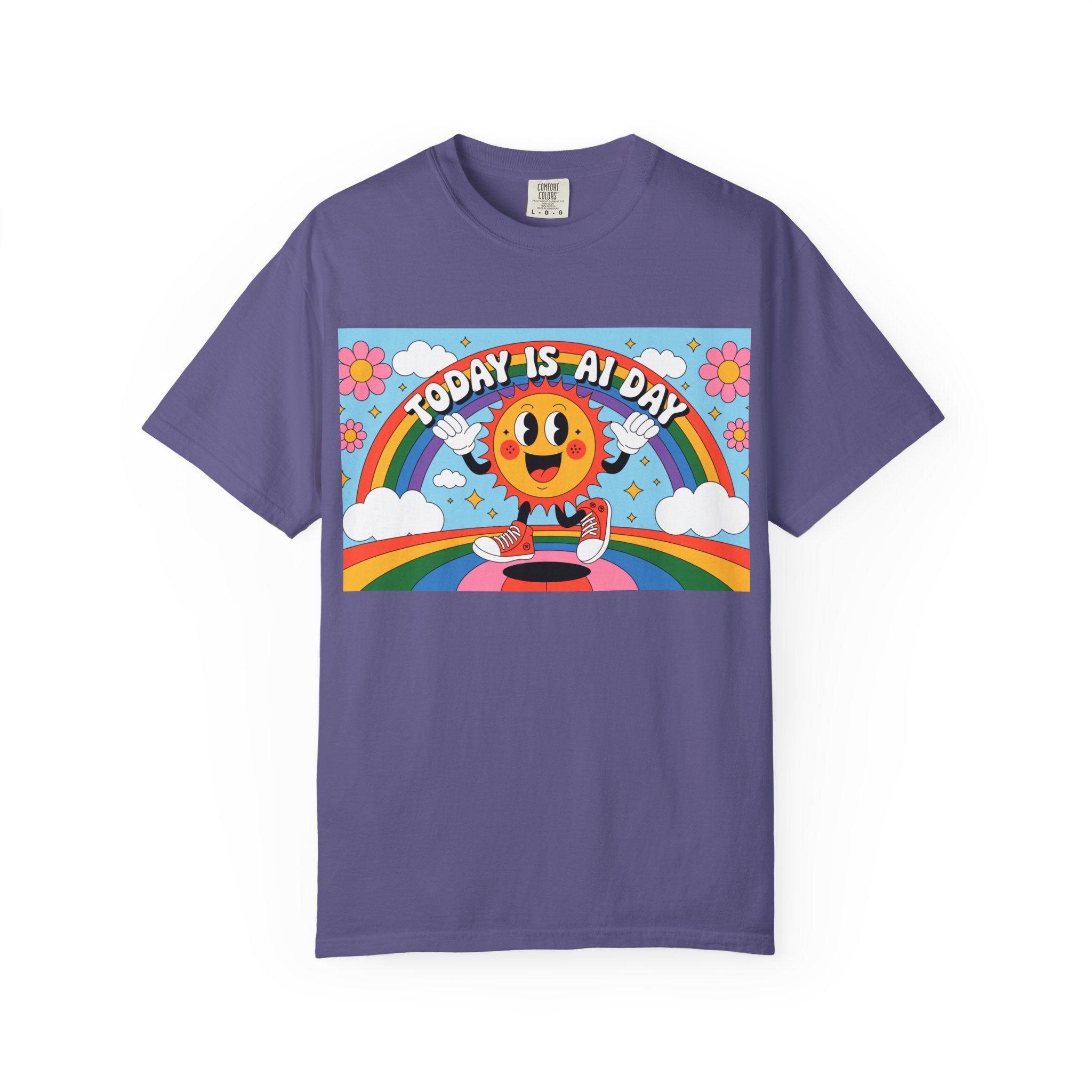 Today Is AI Day  "Sunshine Circuit" Unisex Garment-Dyed T-shirt