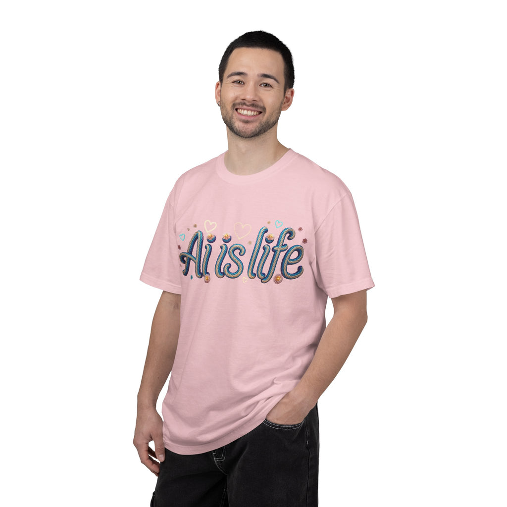 AI is Life  "TWISTED BEAUTY" Unisex Garment-Dyed T-shirt