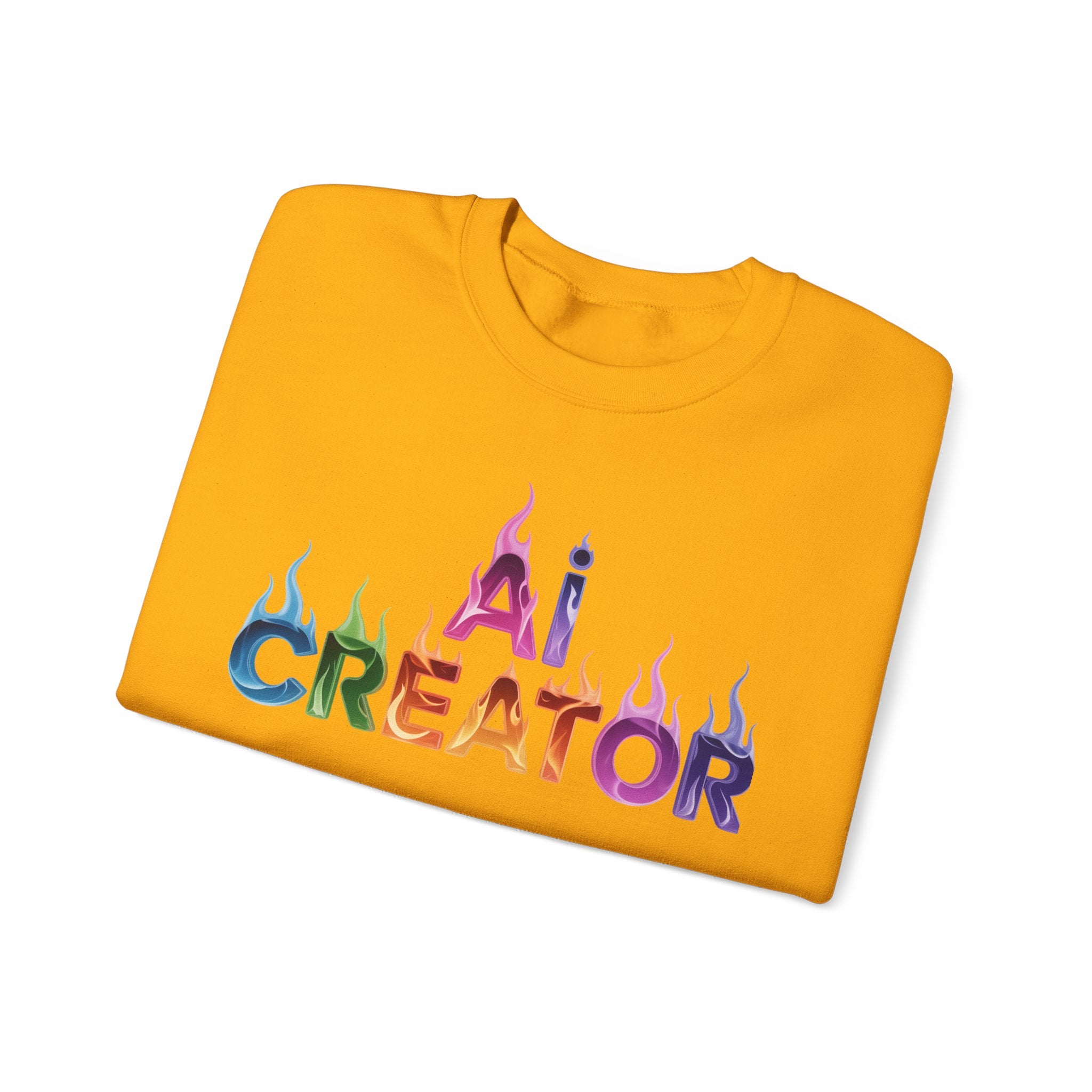AI CREATOR  "Fire in the Code" Unisex Heavy Blend™ Crewneck Sweatshirt