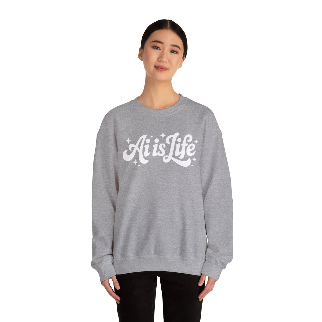 Ai is Life  "TechFlow Energy" Unisex Heavy Blend™ Crewneck Sweatshirt