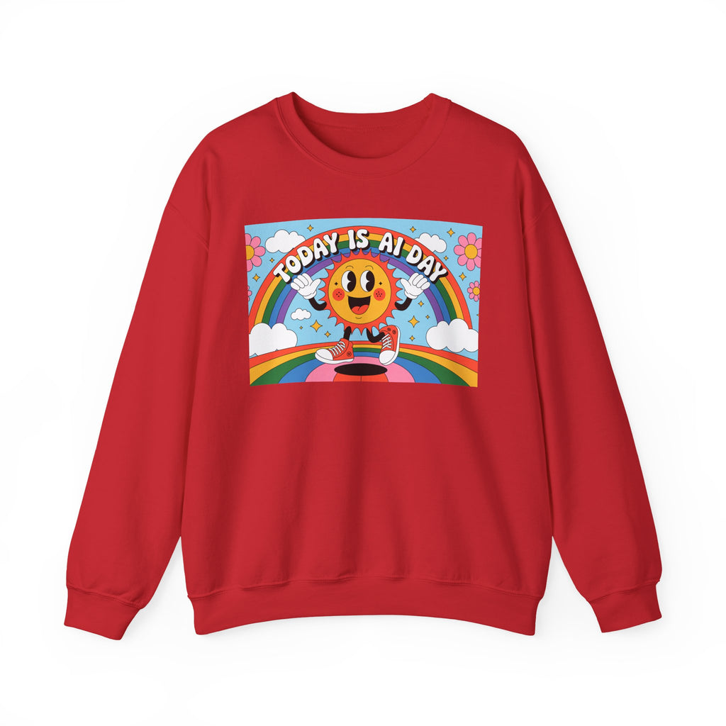 Today Is AI Day  "Sunshine Circuit" Unisex Heavy Blend™ Crewneck Sweatshirt