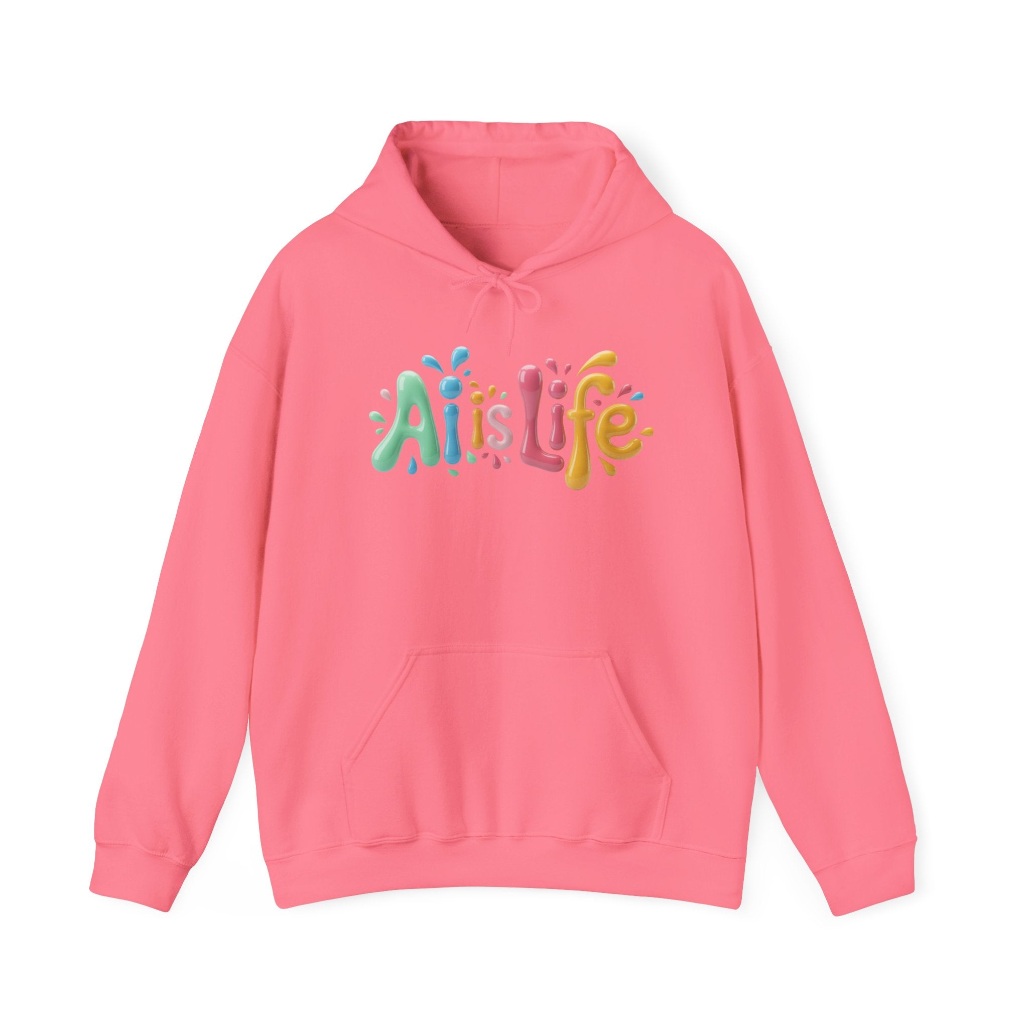 AI IS LIFE “Colorful Circuit Pop” Unisex Heavy Blend™ Hooded Sweatshirt