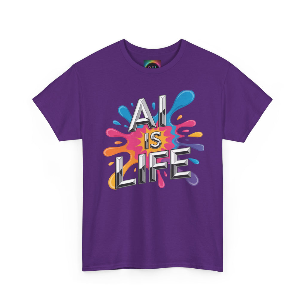 Ail Is Life "CHROME SPLATTER" Colorful Retro Splash Graphic T-Shirt