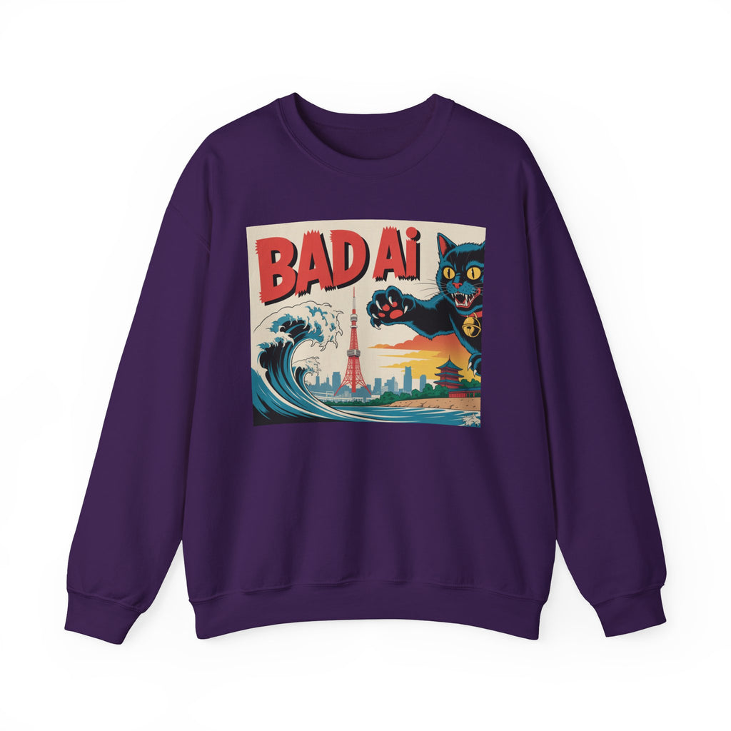 BAD AI  "Kaiju Kitty"  Unisex Heavy Blend™ Crewneck Sweatshirt