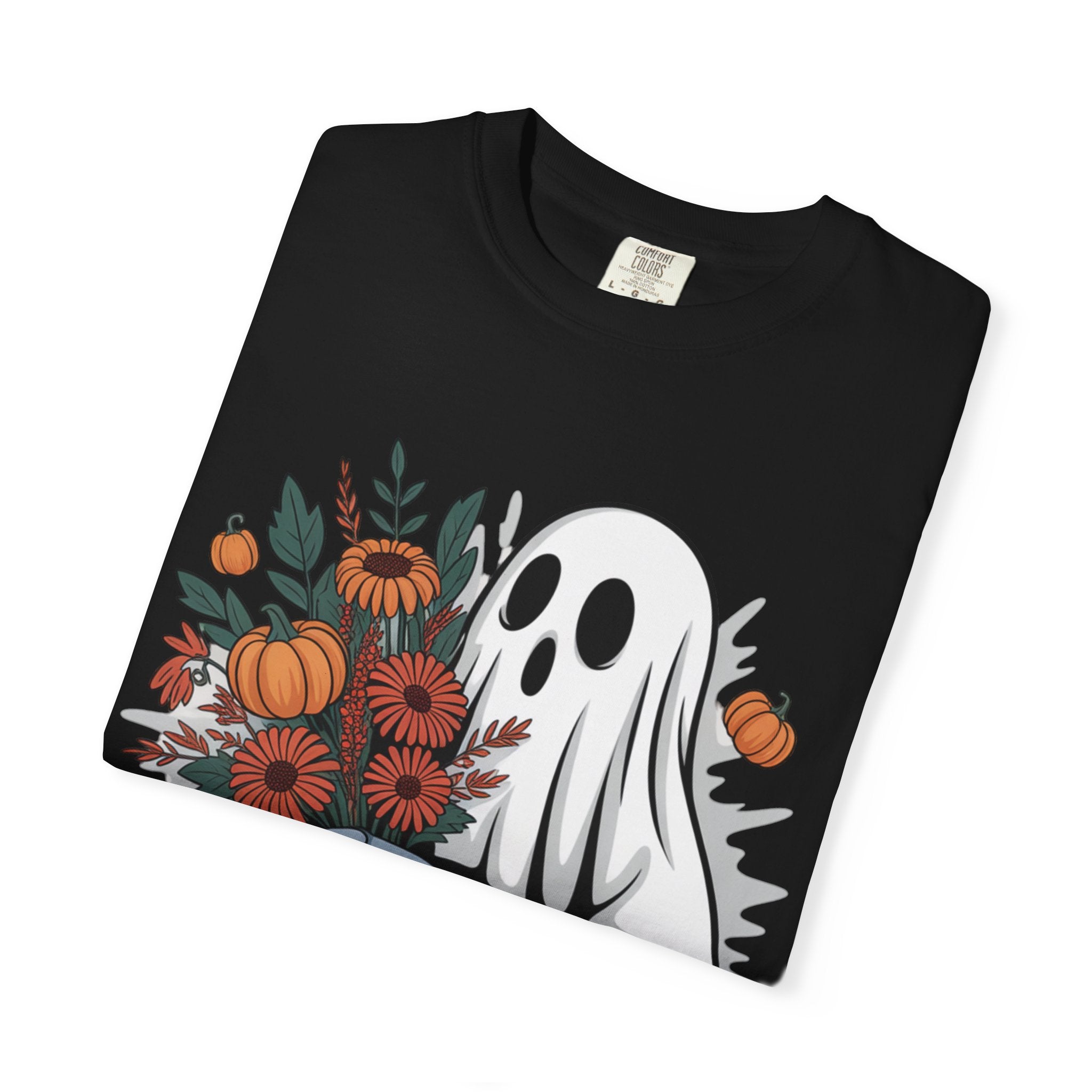 AI WEIRD "Glitch Garden Ghost" Unisex Garment-Dyed T-shirt