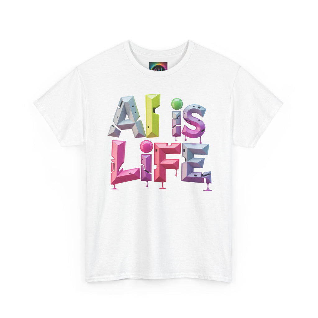 AI is LIFE "GRAFFITI DIMENSION" Colorful 3D Typography T-shirt