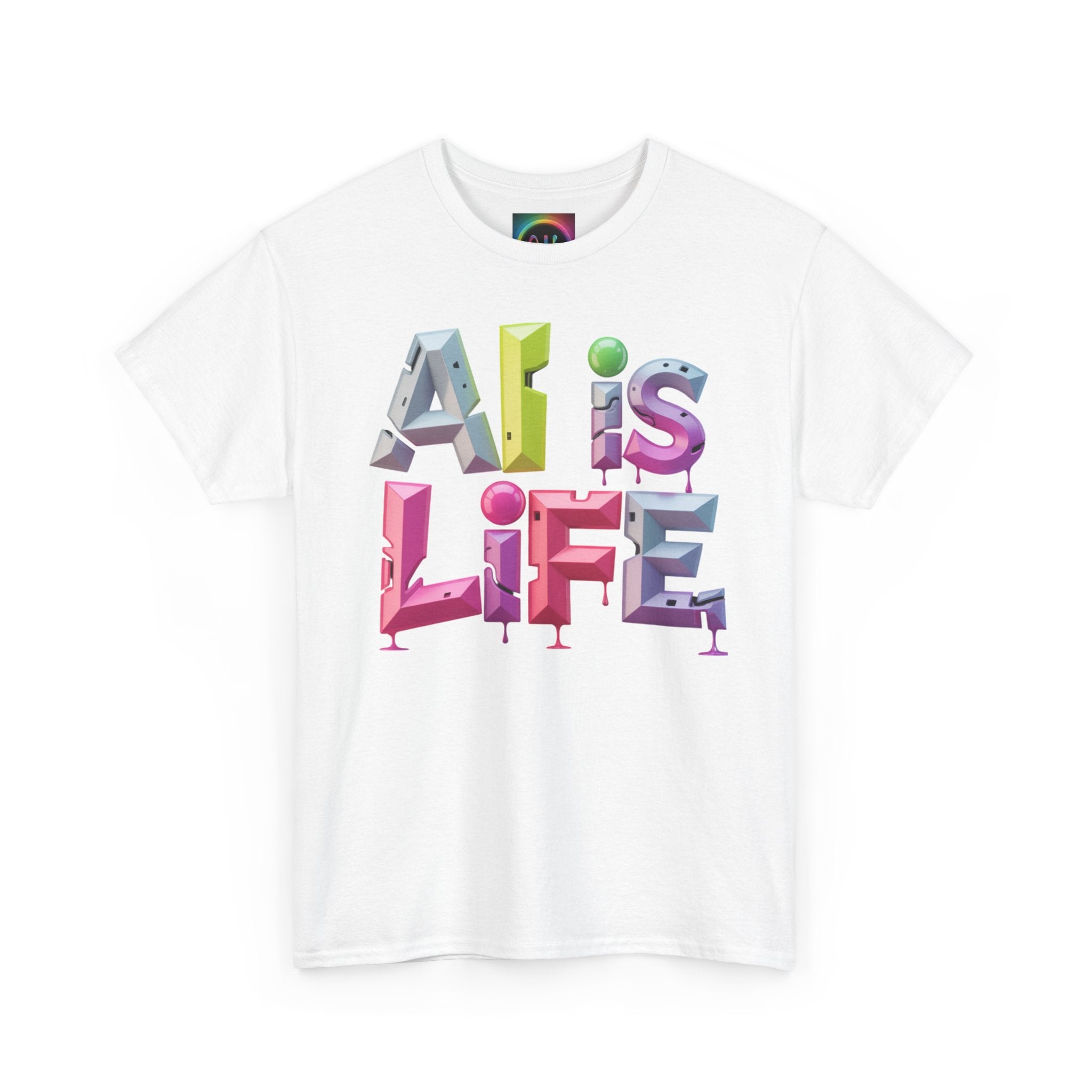 AI is LIFE "GRAFFITI DIMENSION" Colorful 3D Typography T-shirt