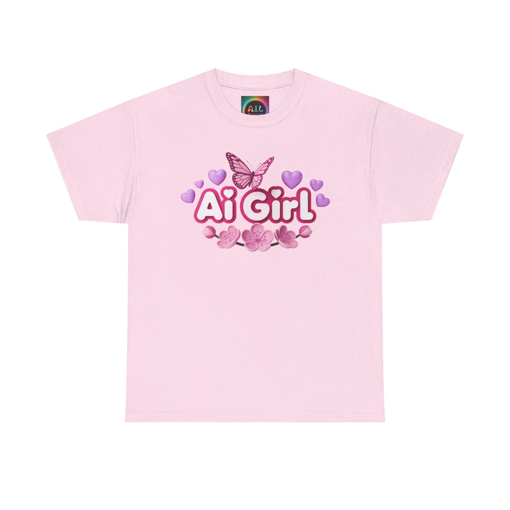 Ai Girl  "Cyber Cutie" Unisex Heavy Blend™ Crewneck T‑Shirt