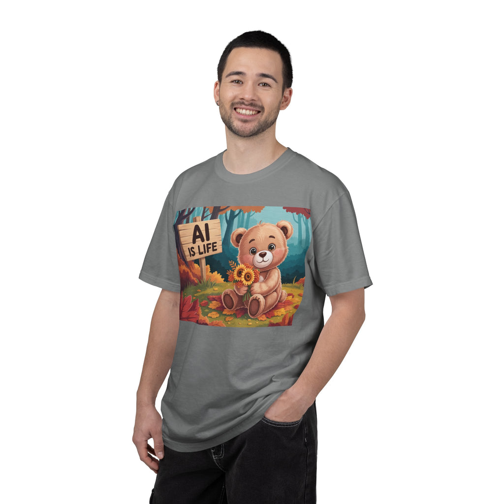 AI IS LIFE  " Cuddle Code "  Unisex Garment-Dyed T-shirt