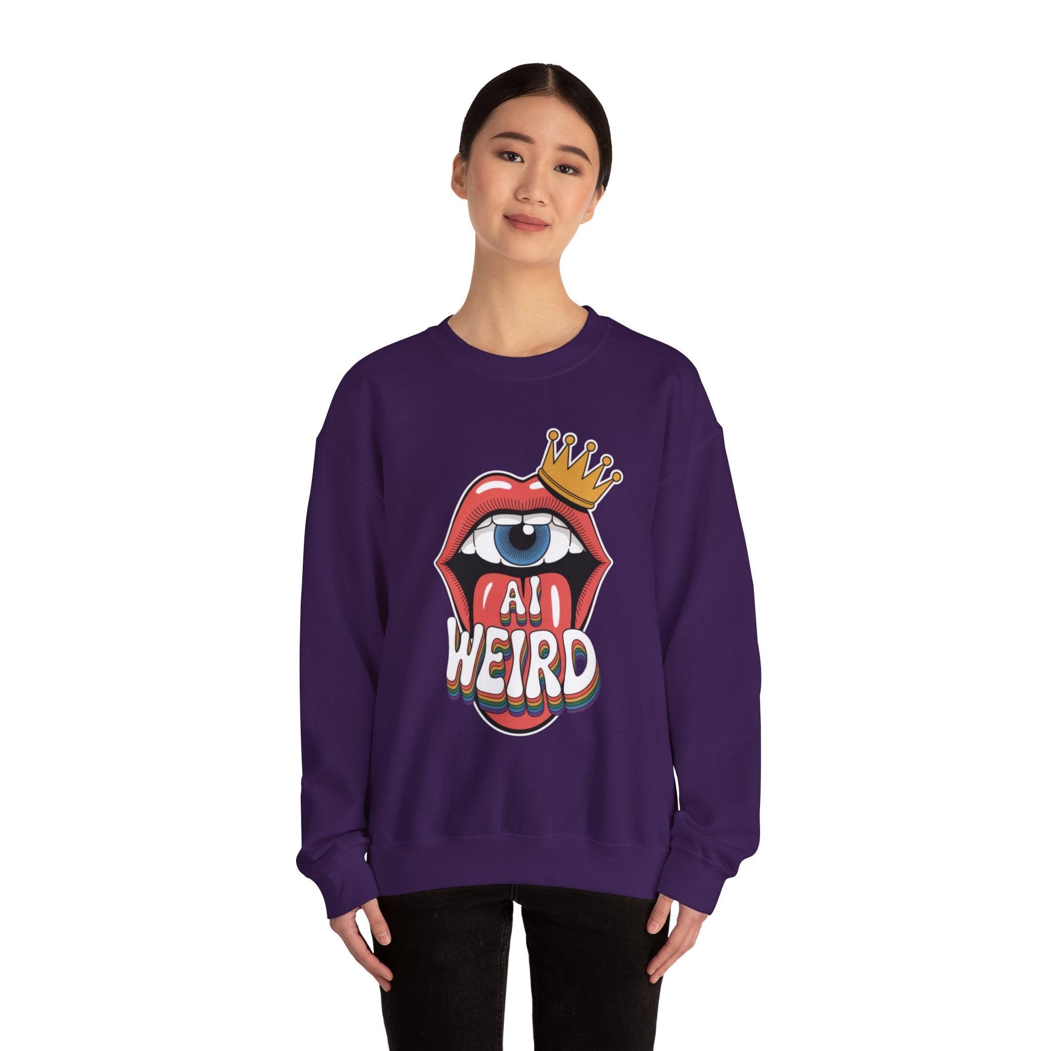 Ai Weird  "Royal Oddbyte" Unisex Heavy Blend™ Crewneck Sweatshirt
