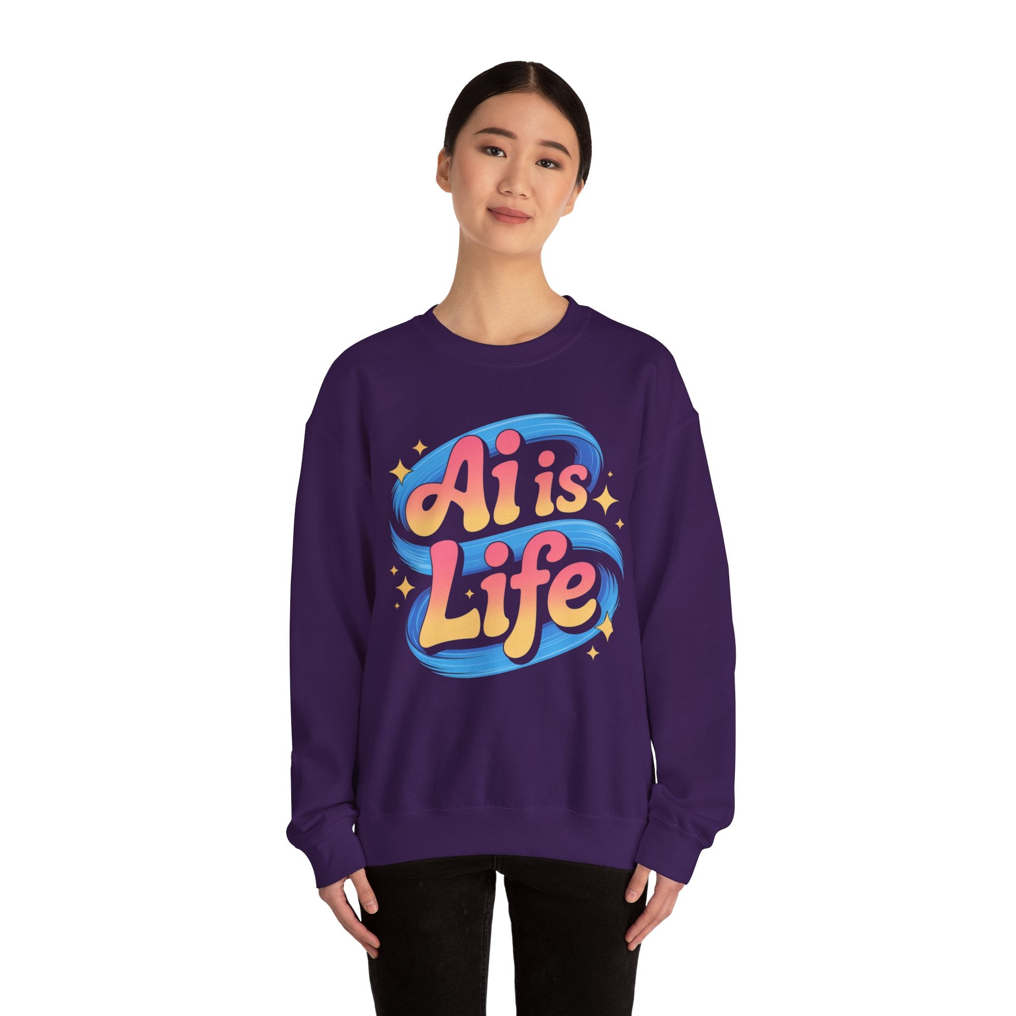 AI is Life "COSMIC SWIRL" Unisex Heavy Blend™ Crewneck Sweatshirt