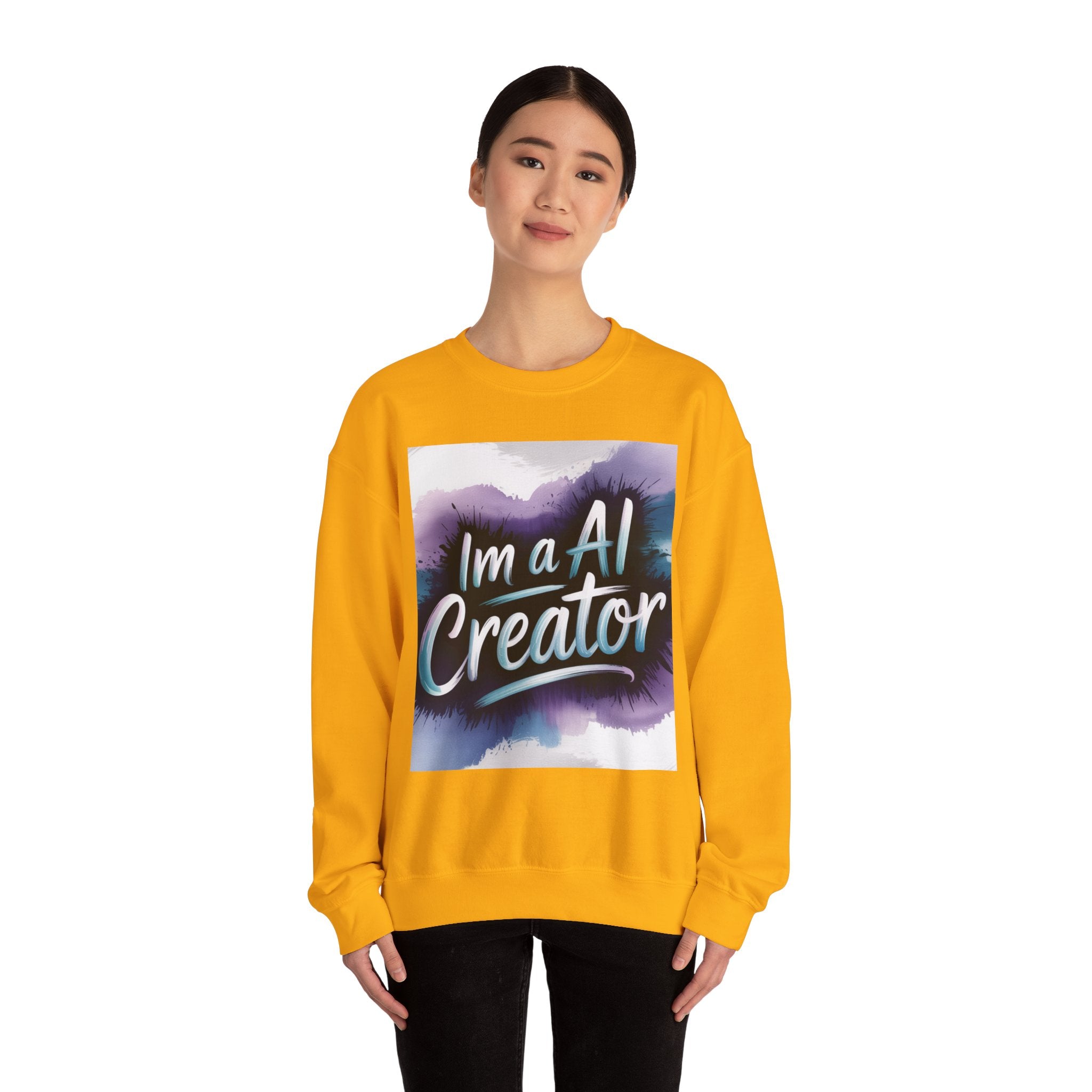 I’m a AI Creator "DIGITAL BRUSHSTROKE" Unisex Garment-Dyed Sweatshirt