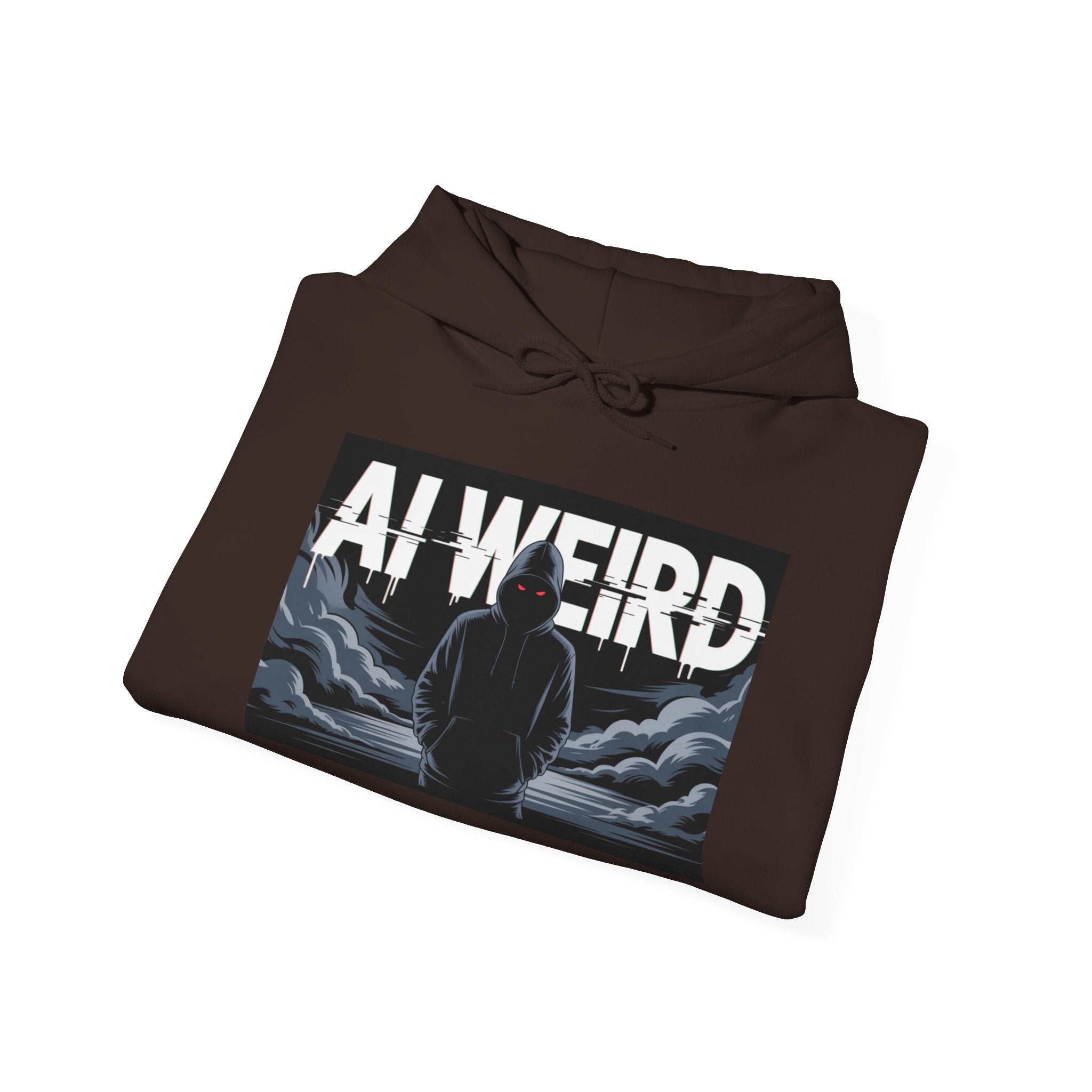 AI WEIRD – “DARK DATA ENTITY” Unisex Heavy Blend™ Hooded Sweatshirt