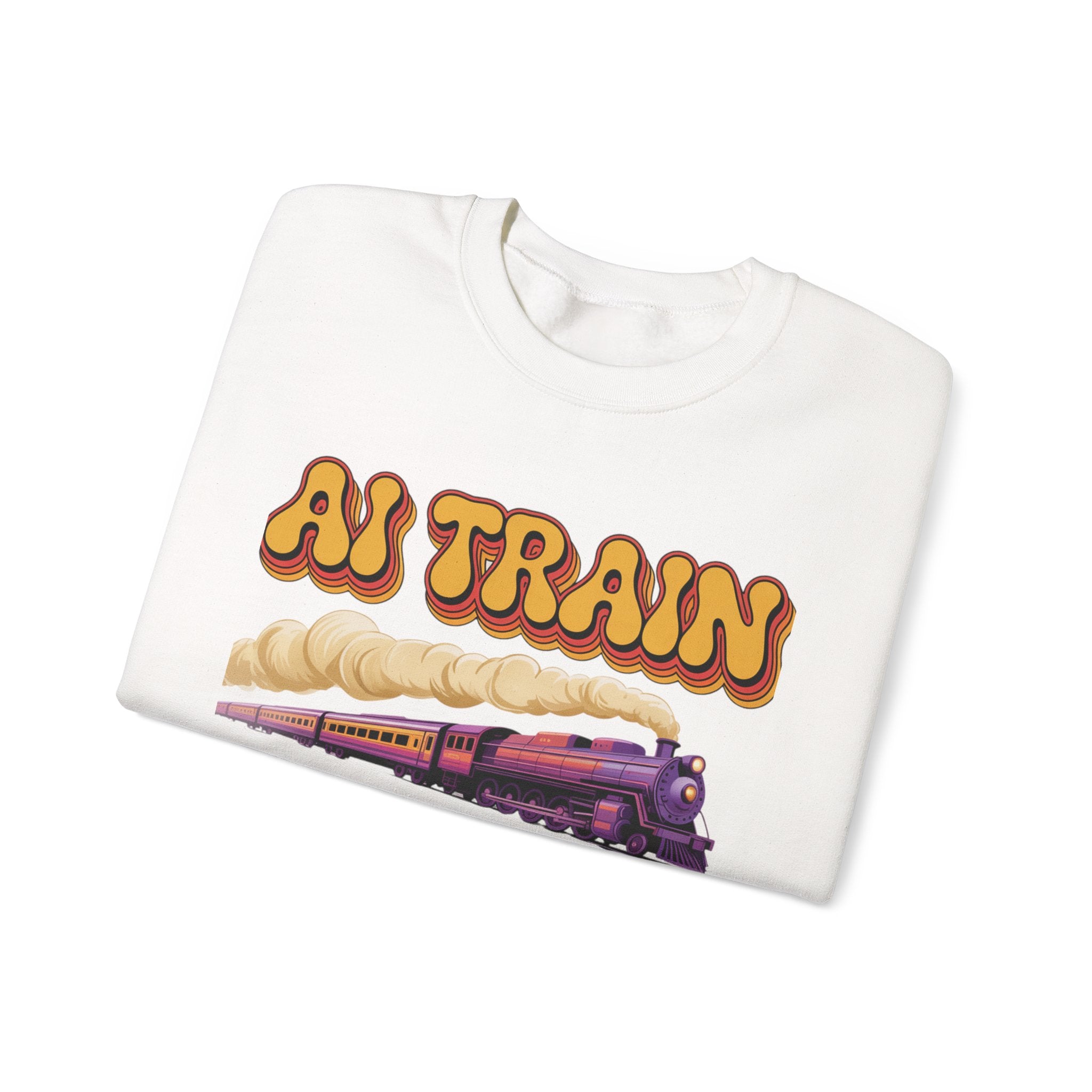 AI TRAIN  "Quantum Rail System" Unisex Heavy Blend™ Crewneck Sweatshirt