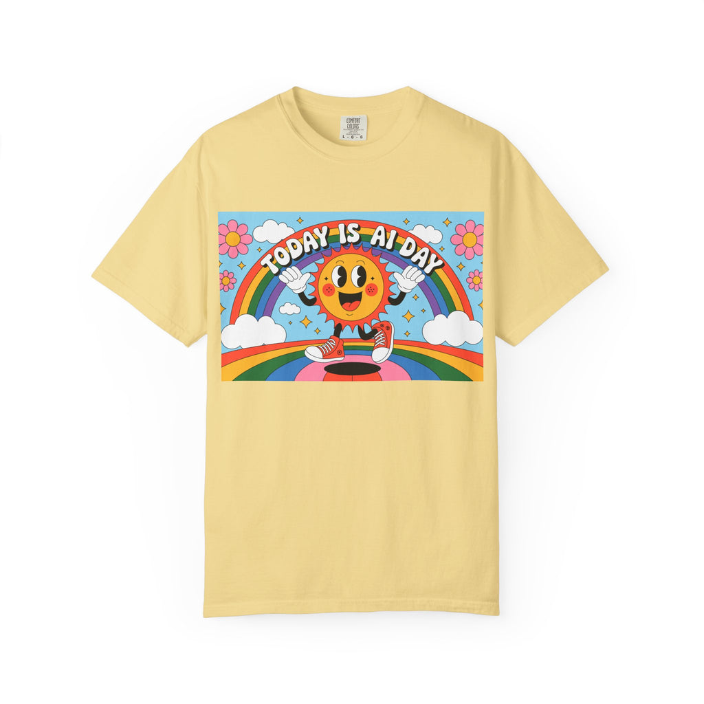 Today Is AI Day  "Sunshine Circuit" Unisex Garment-Dyed T-shirt
