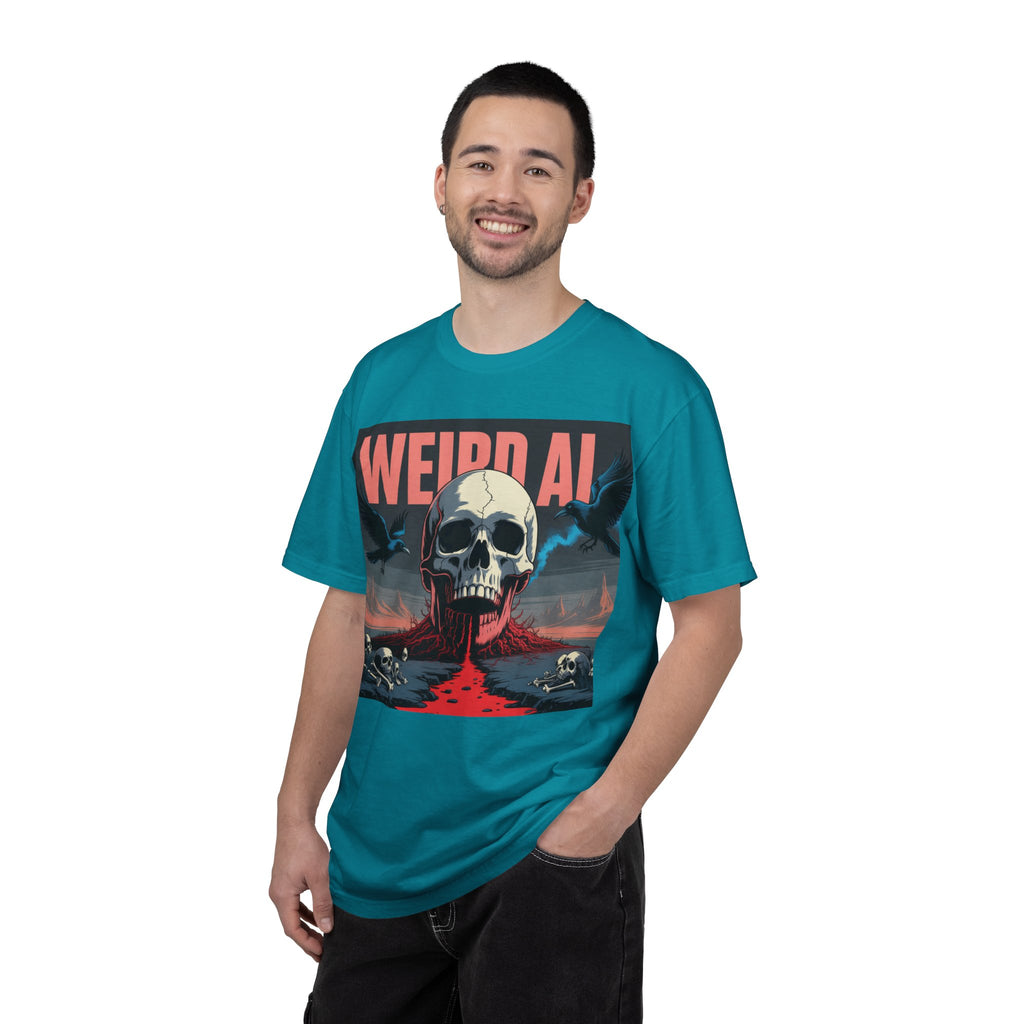 Weird AI  "Skeleton Volcano Edition”  Unisex Garment-Dyed T-shirt