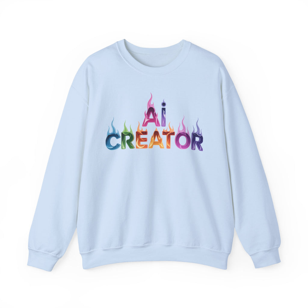 AI CREATOR  "Fire in the Code" Unisex Heavy Blend™ Crewneck Sweatshirt