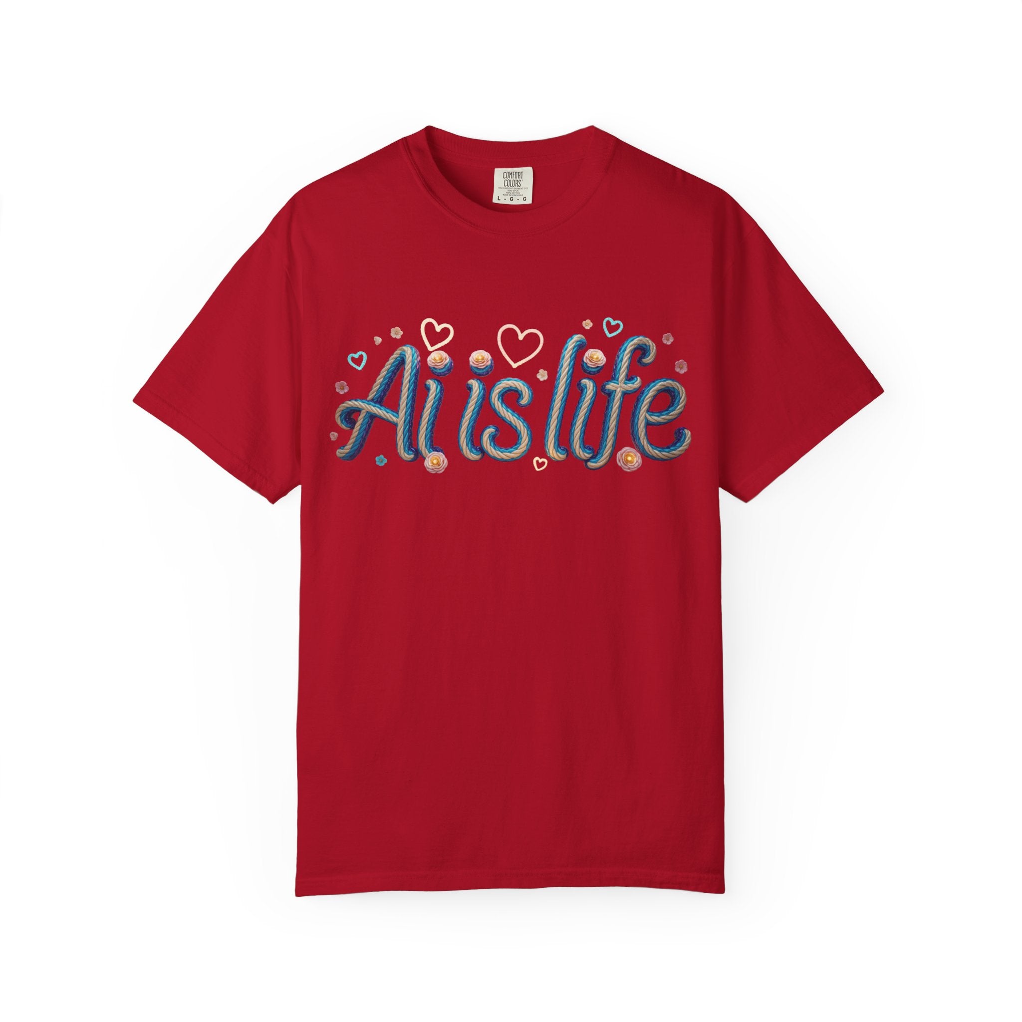 AI is Life  "TWISTED BEAUTY" Unisex Garment-Dyed T-shirt