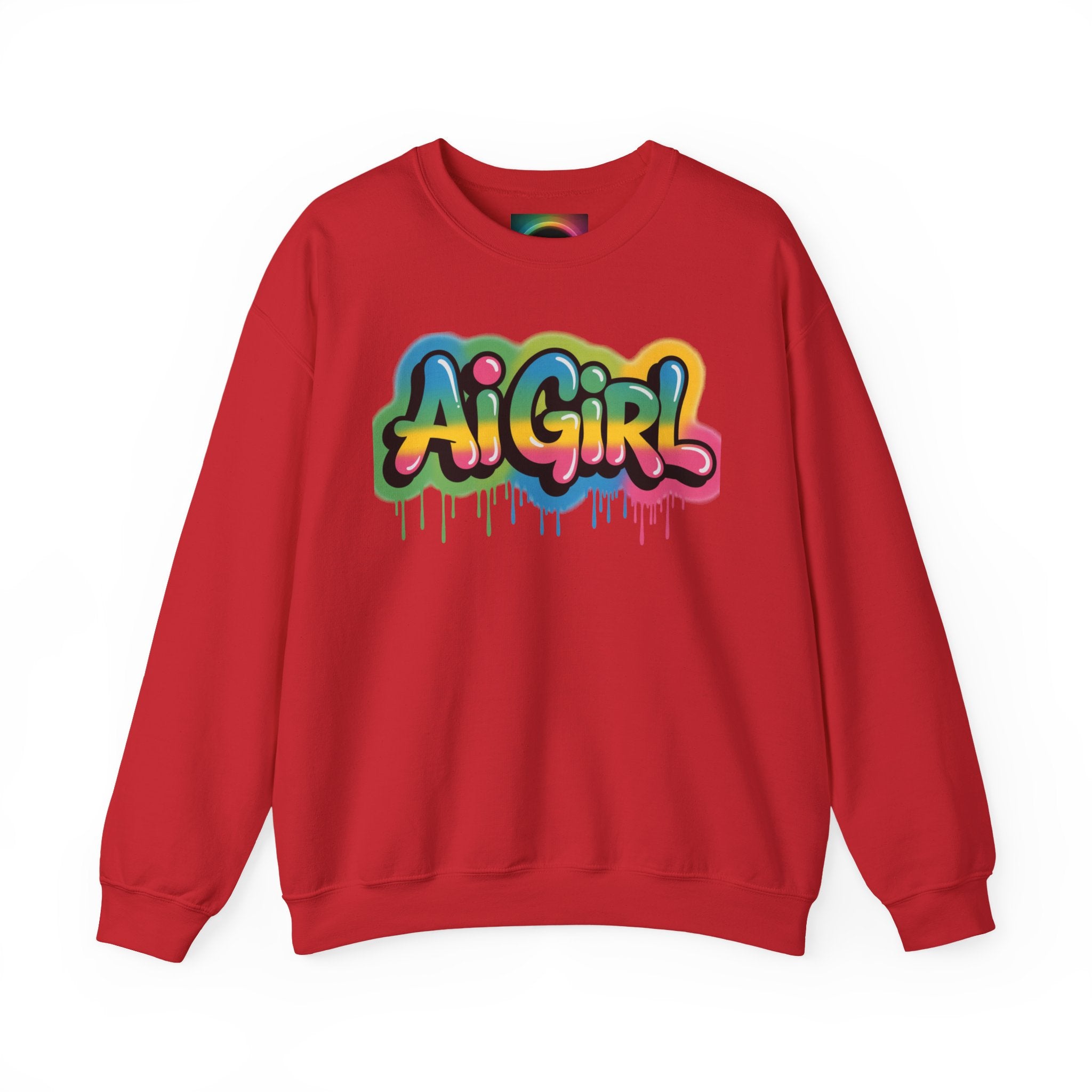 Ai Girl "Graffiti Glow" Unisex Heavy Blend Crewneck Sweatshirt
