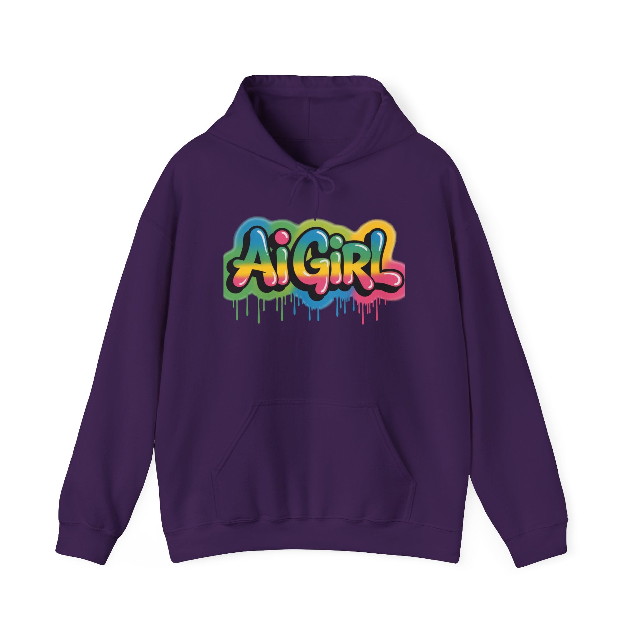 Ai Girl  "Graffiti Glow"  Unisex Heavy Blend™ Hooded Sweatshirt