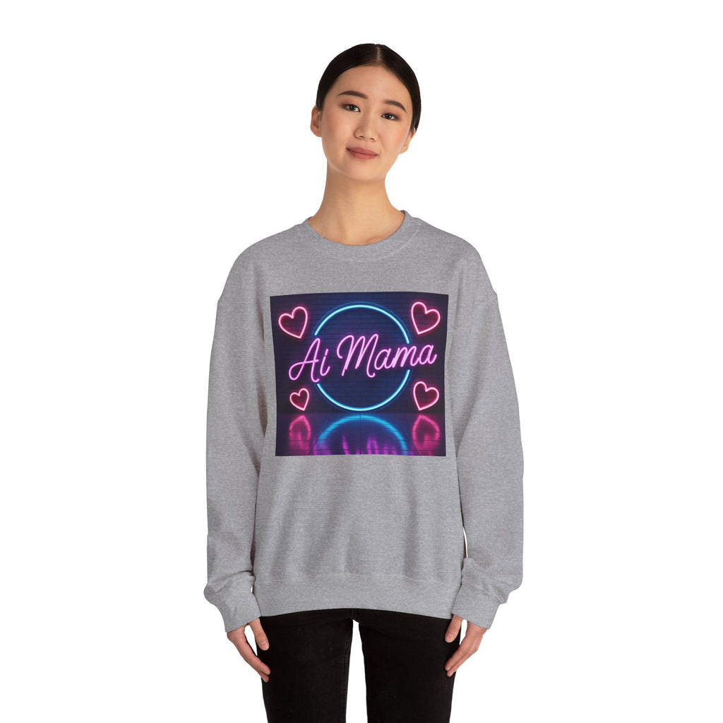 AI MAMA “ Electric Love Loop ” Unisex Heavy Blend™ Crewneck Sweatshirt