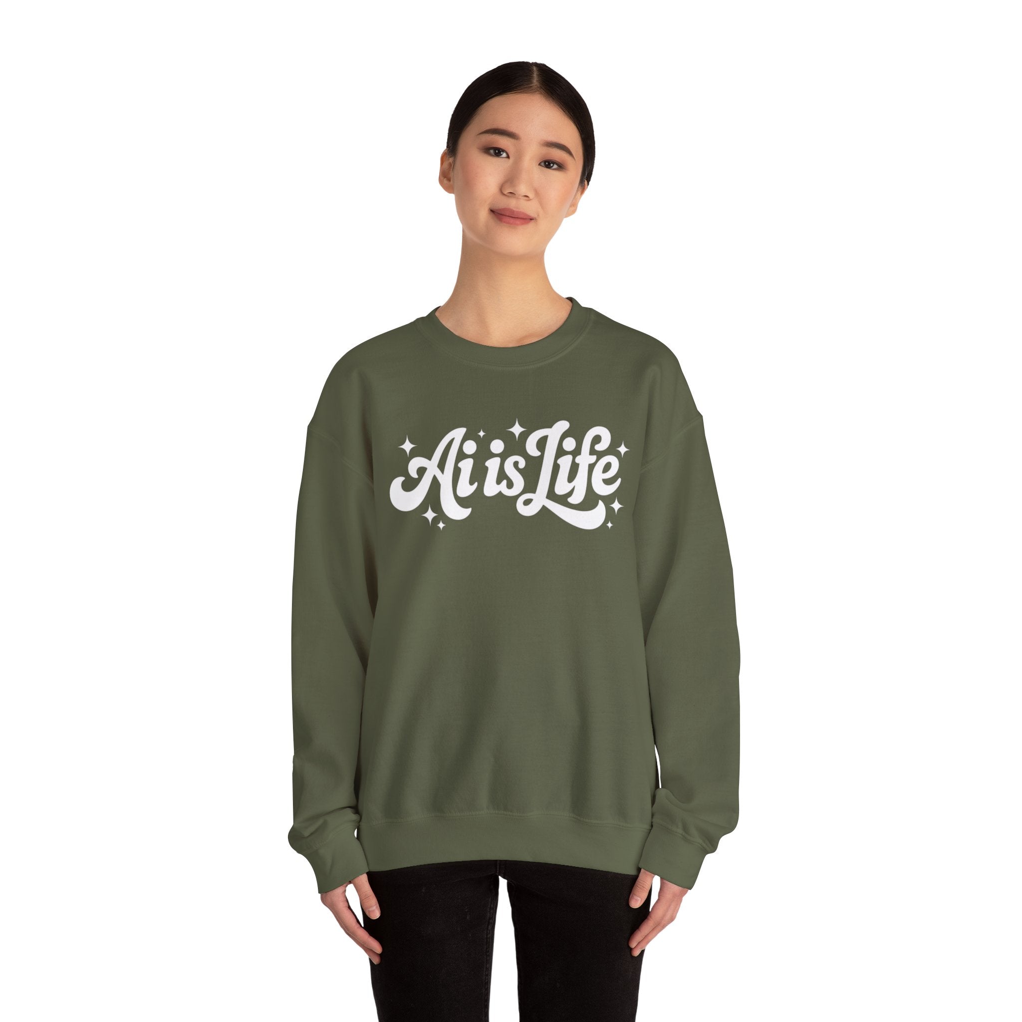 Ai is Life  "TechFlow Energy" Unisex Heavy Blend™ Crewneck Sweatshirt