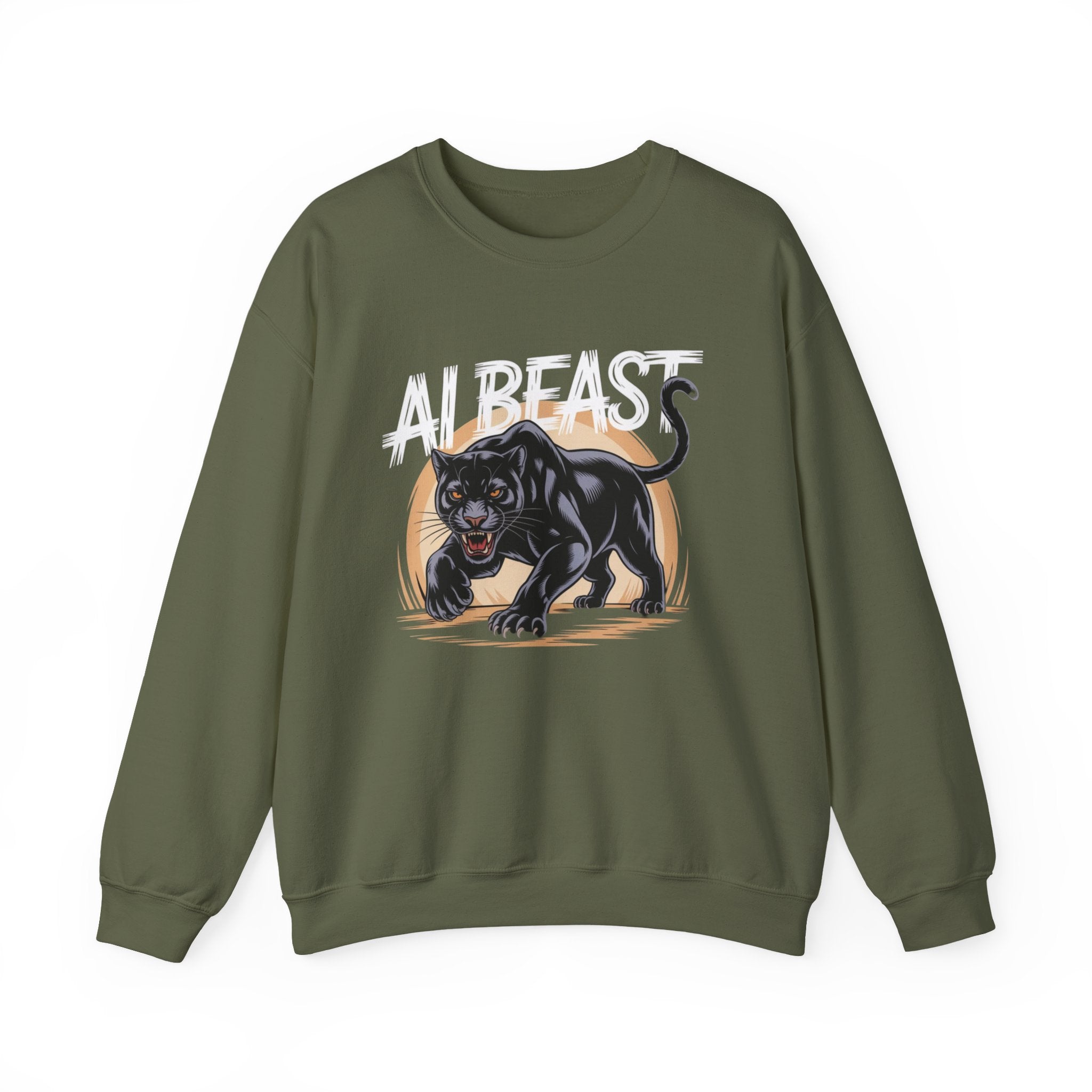 AI BEAST "Midnight Matrix" Unisex Heavy Blend™ Crewneck Sweatshirt
