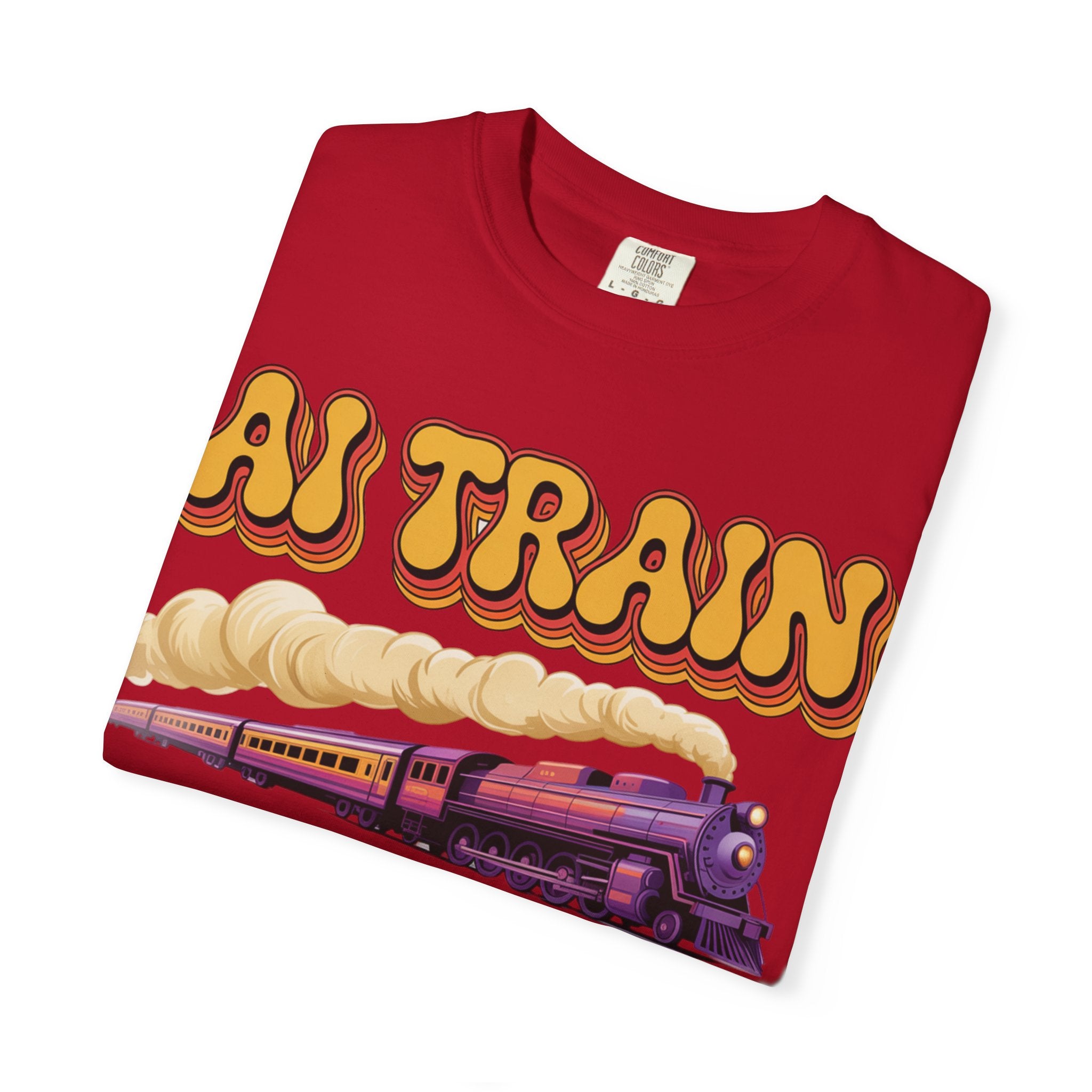 AI TRAIN  "Quantum Rail System" Unisex Garment-Dyed T-shirt