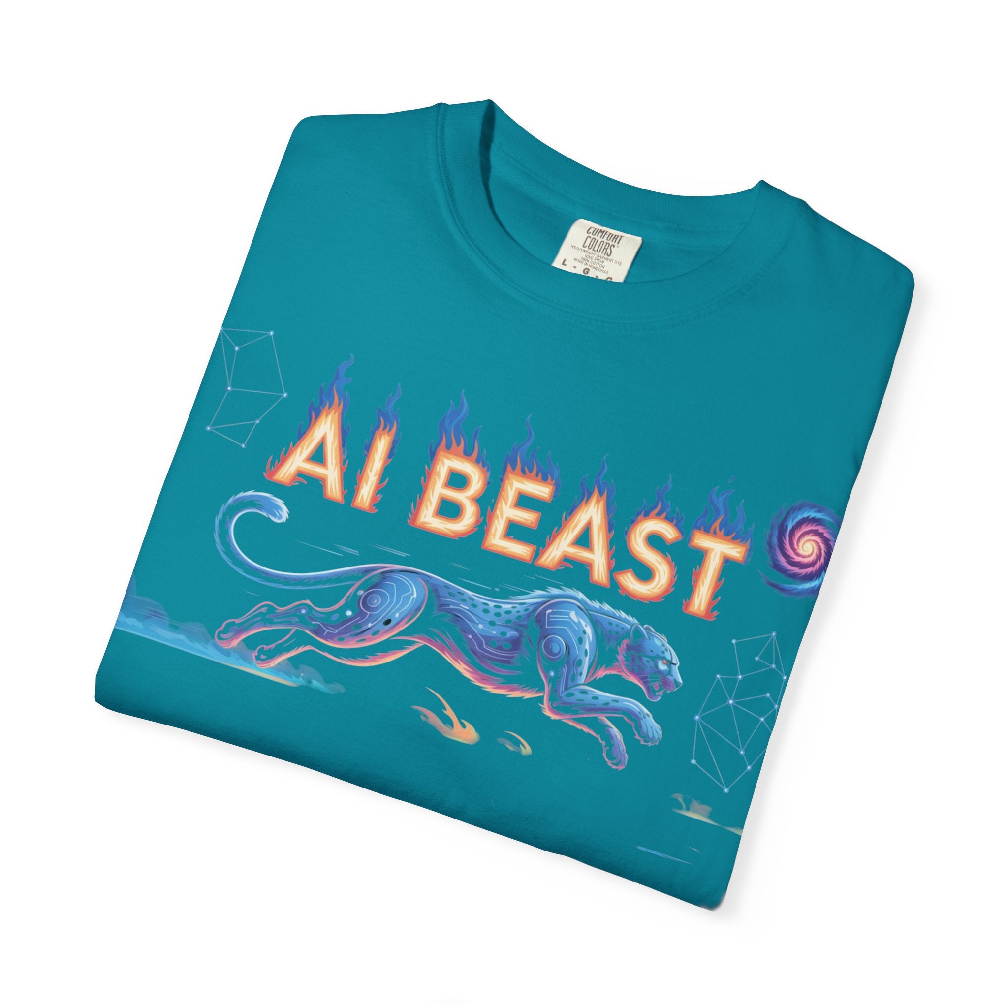 AI BEAST “Digital Predator” Unisex Garment-Dyed T-shirt