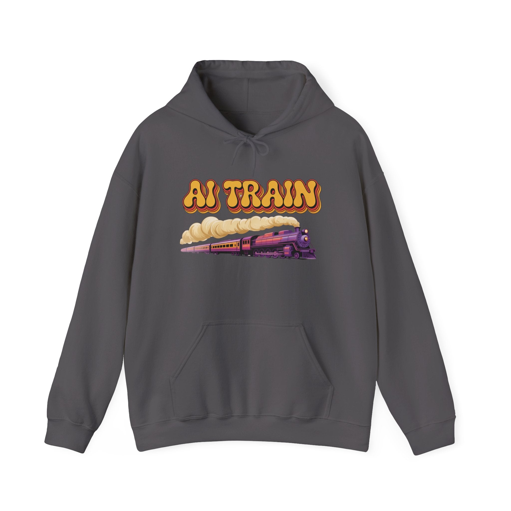 AI TRAIN  "Quantum Rail System" Unisex Heavy Blend™ Hooded Sweatshirt