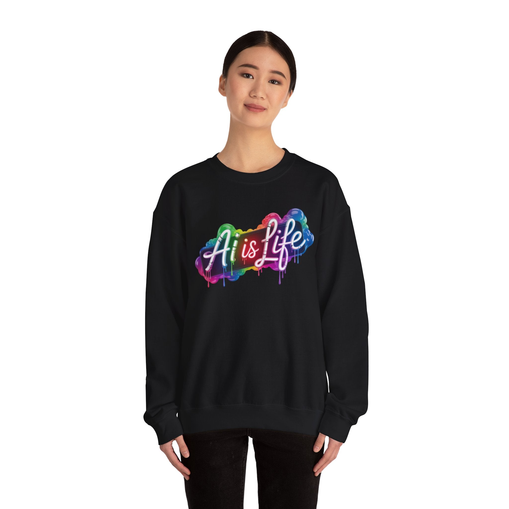 AI is LIFE  “PipeDream Intelligence”  Heavy Blend™ Crewneck Sweatshirt