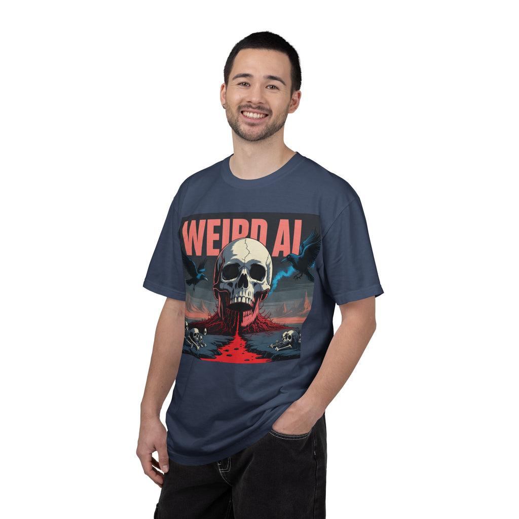 Weird AI  "Skeleton Volcano Edition”  Unisex Garment-Dyed T-shirt