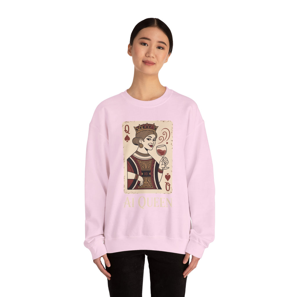 AI Queen "ROYAL ALGORITHM"  Unisex Heavy Blend Crewneck Sweatshirt