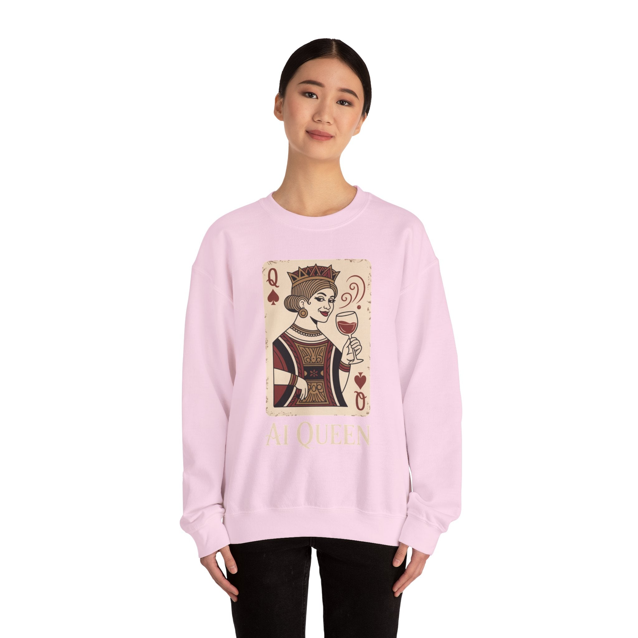 AI Queen "ROYAL ALGORITHM"  Unisex Heavy Blend Crewneck Sweatshirt