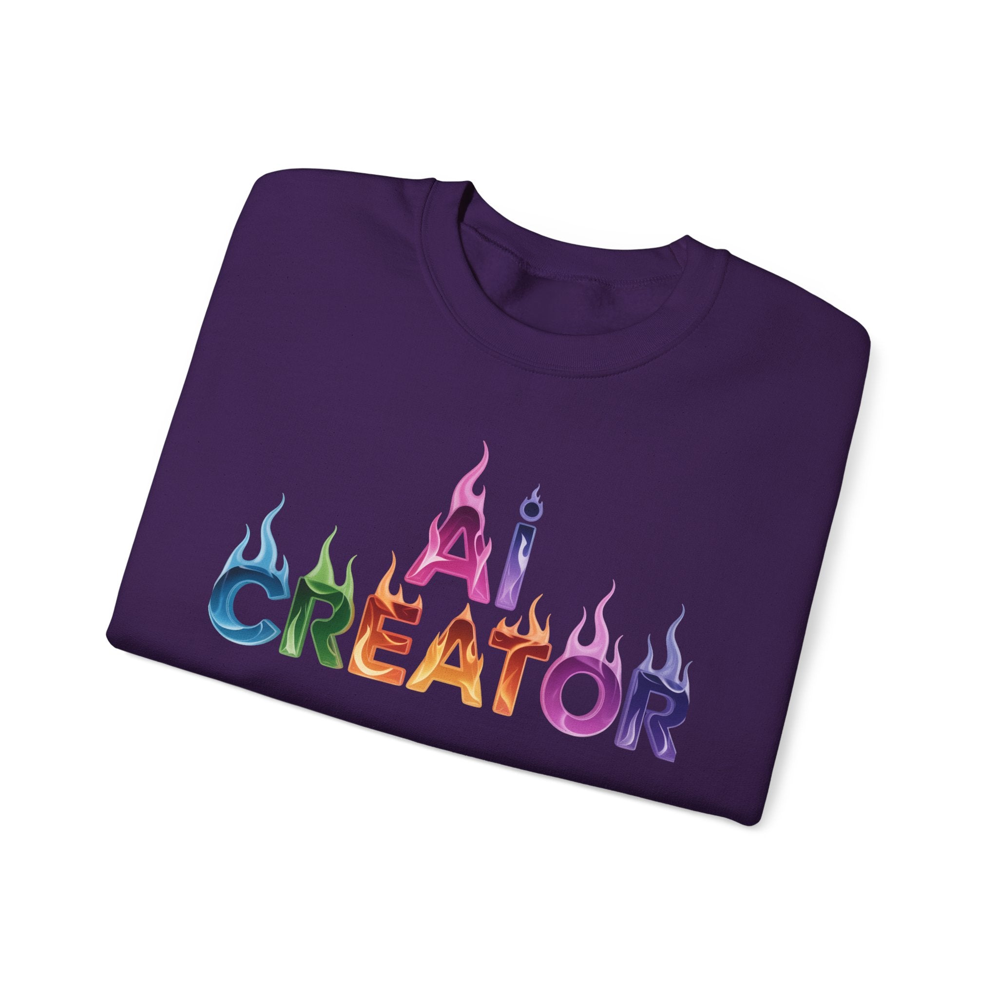 AI CREATOR  "Fire in the Code" Unisex Heavy Blend™ Crewneck Sweatshirt