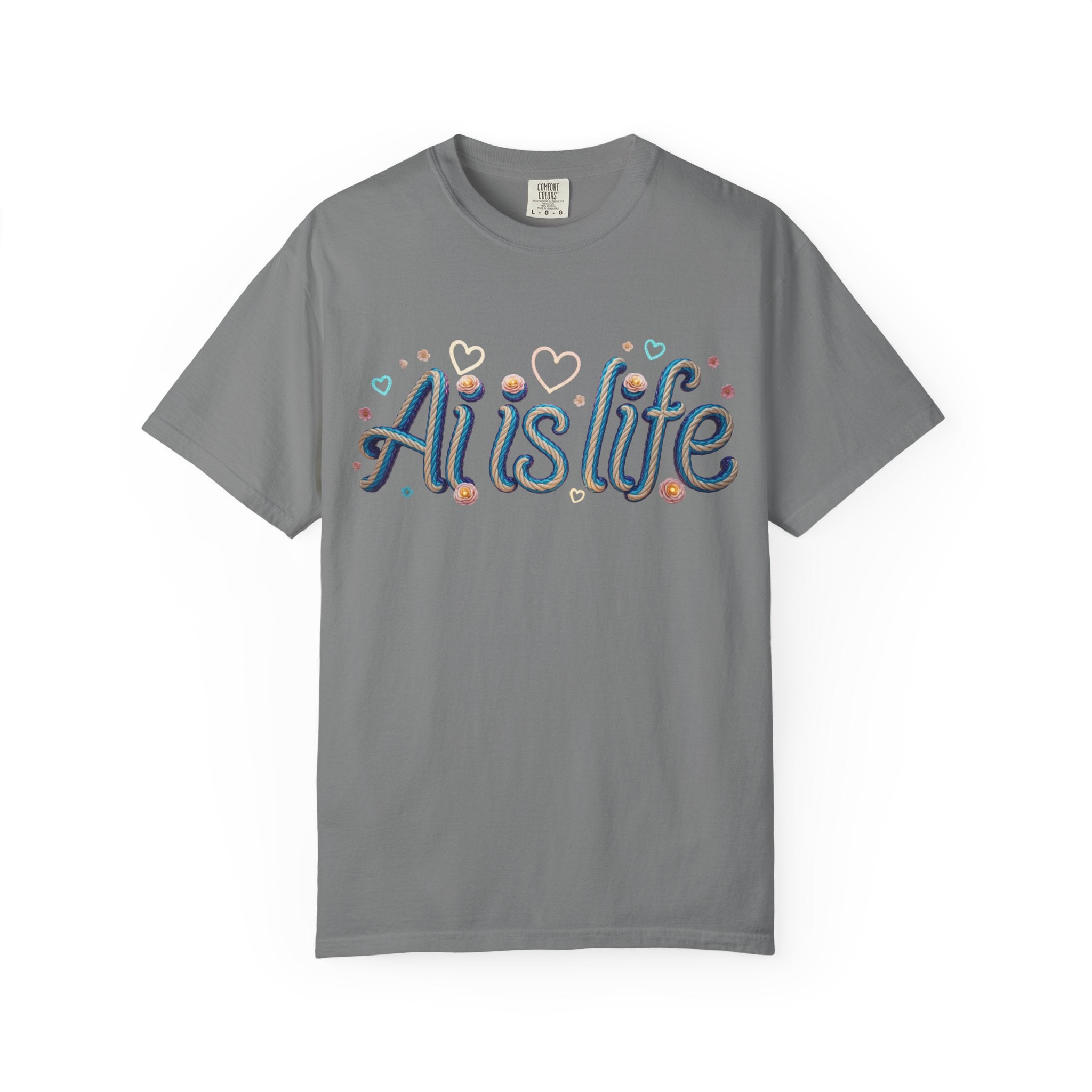 AI is Life  "TWISTED BEAUTY" Unisex Garment-Dyed T-shirt