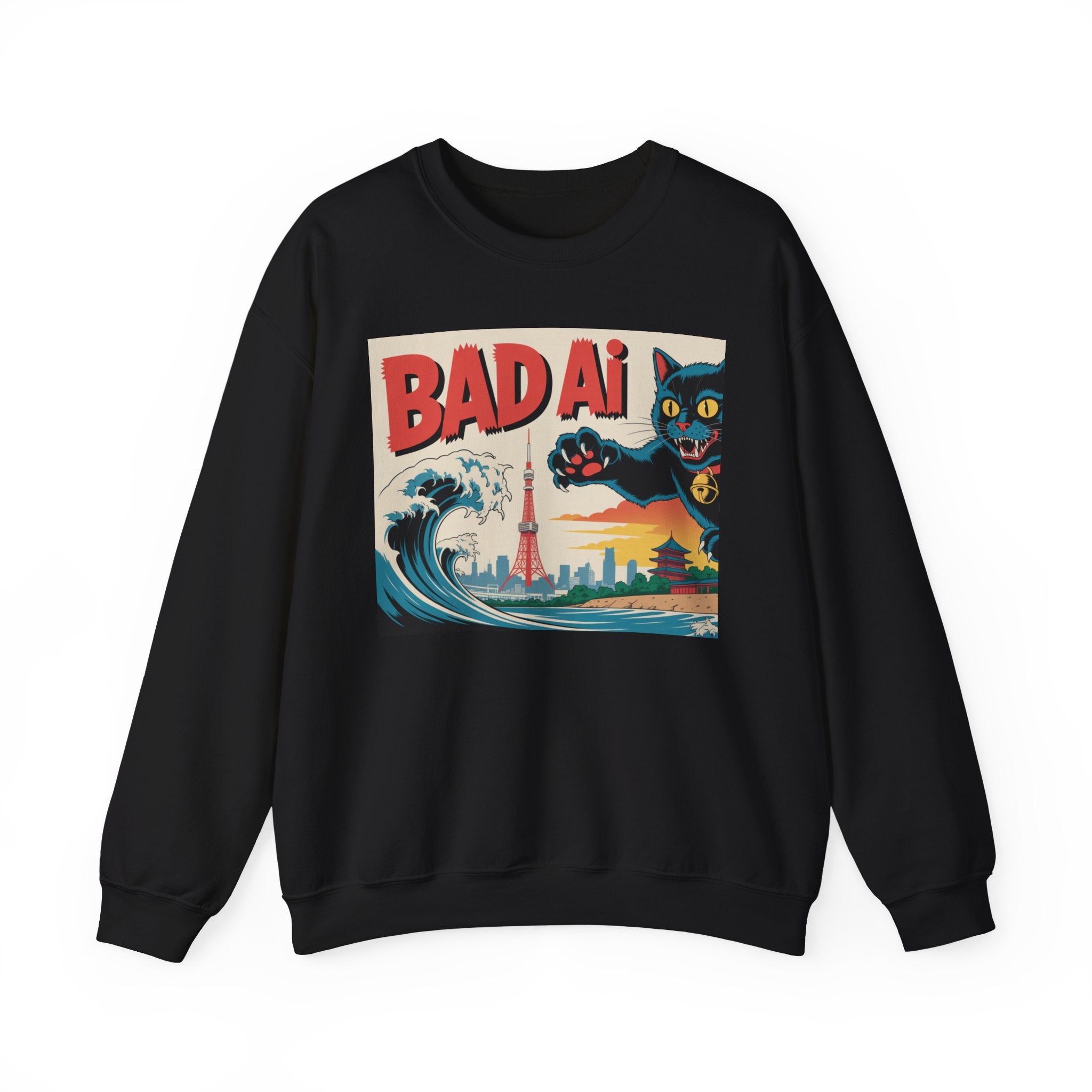 BAD AI  "Kaiju Kitty"  Unisex Heavy Blend™ Crewneck Sweatshirt